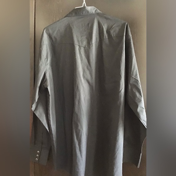 Wrangler Black Snap-Front Western Shirt - Picture 5 of 5